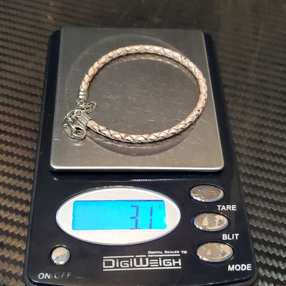 7 Inch 925 Sterling Silver & Leather Cool Unisex Bracelet - Picture 7 of 7